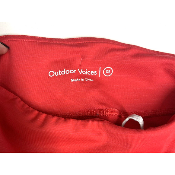 Outdoor Voices Core TechSweat 7/8 Leggings Size XS Mid Rise Hidden Pocket Red - Picture 6 of 7